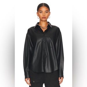 Pistola Faux Leather Shirt